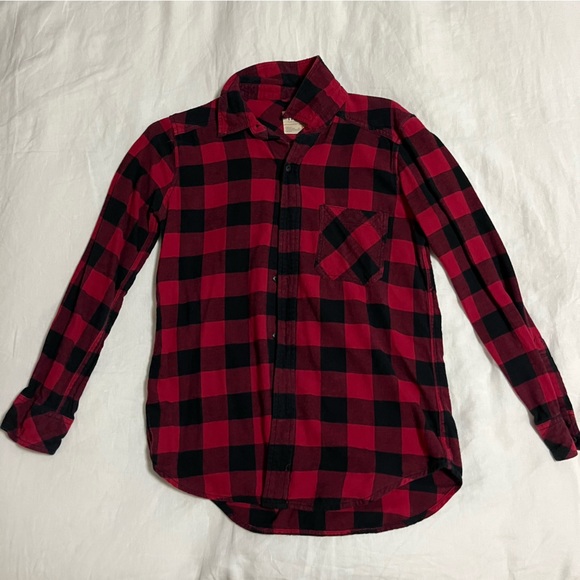 TNA button down plaid flannel shirt - Picture 2 of 4